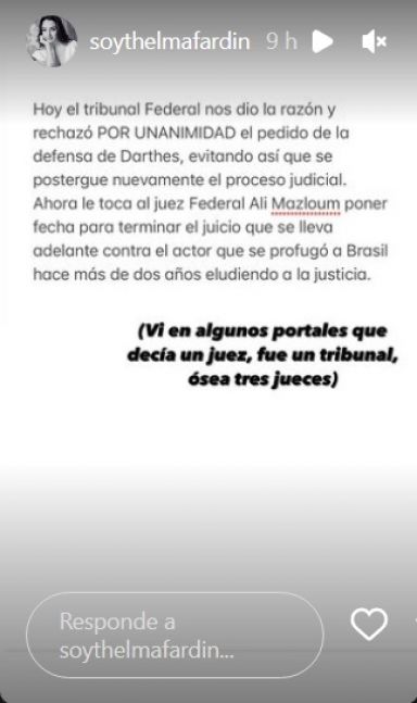 Revés judicial para Juan Darthés: “El juicio no se frena”