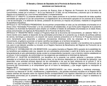 Oficializan la adhesión a la Ley de Economía del Conocimiento