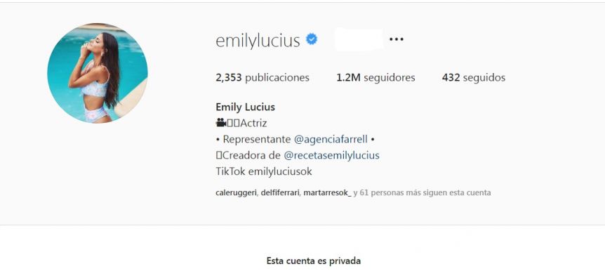 La decisión de Emily Lucius tras las críticas recibida por su postura en El Hotel de los famosos