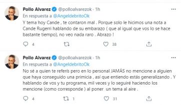 Ángel de Brito cruzó al Pollo Álvarez en las redes: 