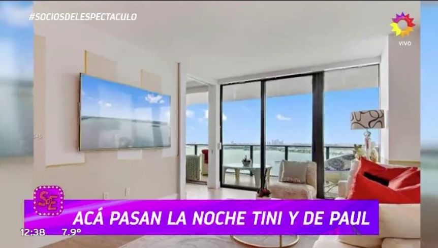 Las imágenes del espectacular piso donde conviven Tini Stoessel y Rodrigo de Paul en Miami