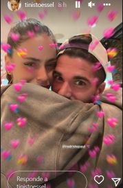 Tini Stoessel compartió sus posteos a puro mimos con Rodrigo de Paul