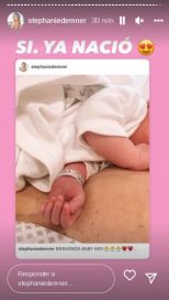 Nació Arianna, la hija de Stephanie Demner y Guido Pella