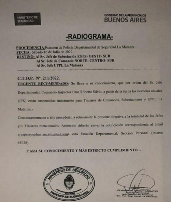 Rumores y desmentidas tras una decisión que afecta a la Bonaerense en el Conurbano