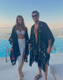 Los llamativos looks que eligieron Pico Mónaco y Diana Arnopoulos para su boda