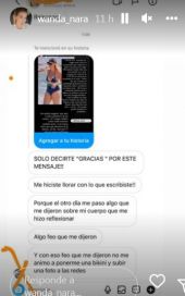 El descargo de Wanda Nara tras las críticas a su cuerpo sin filtro