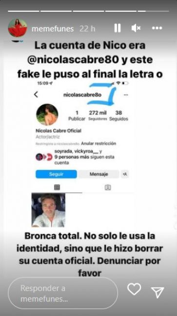 Duró poco: Nicolás Cabré se creó un perfil en Instagram y ya tuvo problemas