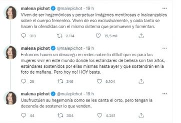 Malena Pichot estalló tras el descargo que hizo Wanda Nara por sus fotos al natural