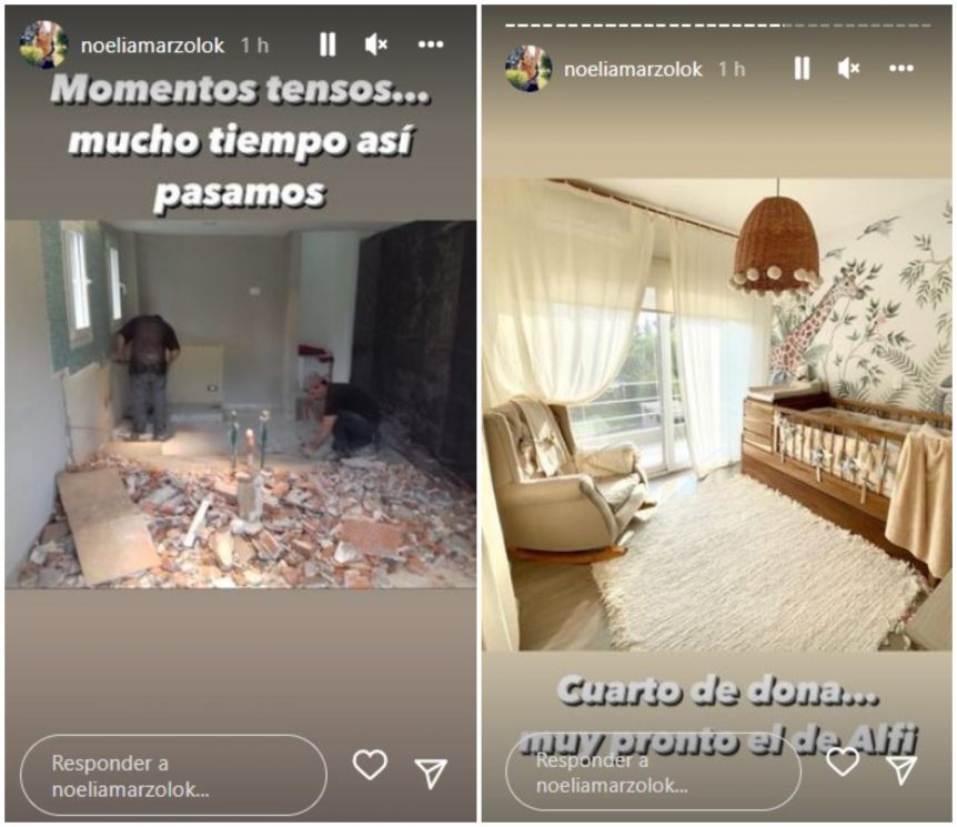 Noelia Marzol mostró el impresionante antes y después de su casa