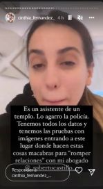 Cinthia Fernández denunció que le hicieron una macumba tras sus conflictos con Defederico