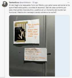 El intercambio de cartas entre un grupo de vecinos en el ascensor que se hizo viral