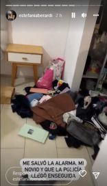 Estefanía Berardi mostró cómo quedó su casa tras el nuevo intento de robo