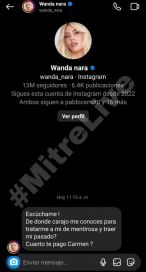 La furia de Wanda Nara con la Agrupación de trabajadoras domésticas de Uruguay