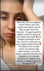 Cinthia Fernández tras la internación de su hija menor: 