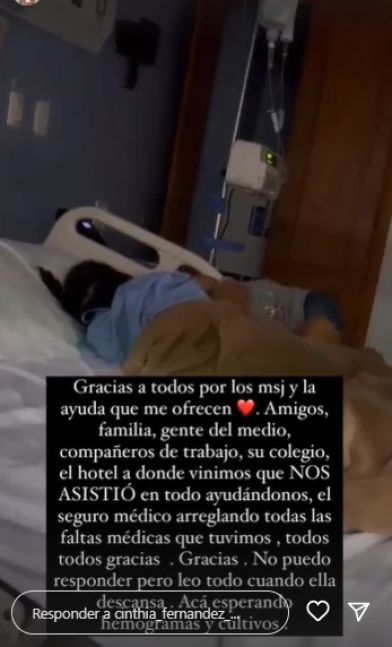 El dolor de Cinthia Fernández por la salud de su hija Francesca