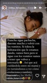 Cinthia Fernández contó que la salud de su hija volvió a empeorar: 