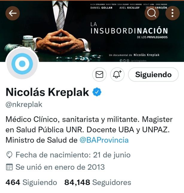 Los políticos cambian la foto de perfil en las redes en apoyo a CFK