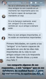 Silvina Escudero se decepcionó de unos amigos tras su casamiento