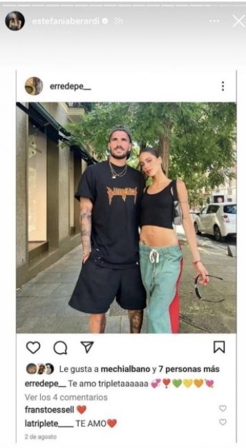Filtraron las fotos inéditas que posteó Rodrigo De Paul con Tini Stoessel en su cuenta secundaria