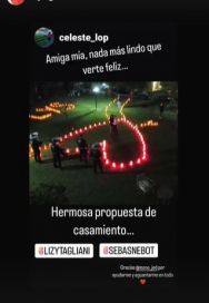 Lizy Tagliani se emocionó con la romántica propuesta de casamiento de Sebastián Nebot