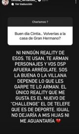 La respuesta sin filtro de Cinthia Fernández cuando le preguntaron si volvería a estar en Gran Hermano