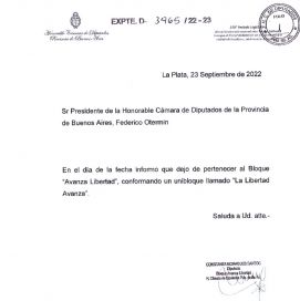 Se partió el bloque liberal en la Legislatura: diputada de Milei hace “rancho aparte”