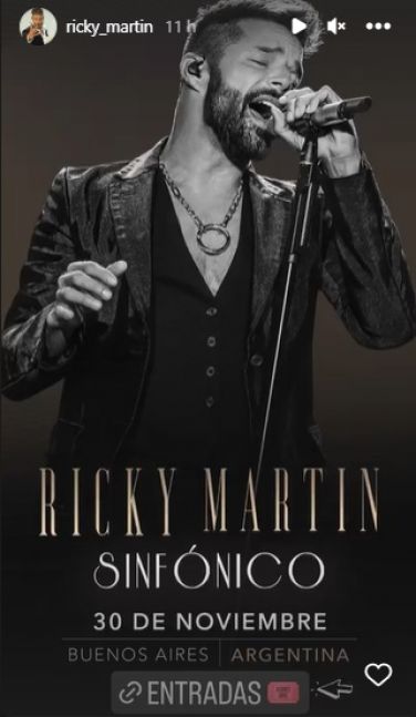 Ricky Martin regresa a la Argentina con un concierto único