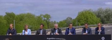 Acompañado por Kicillof, Massa y sus ministros, Alberto logró su foto de unidad