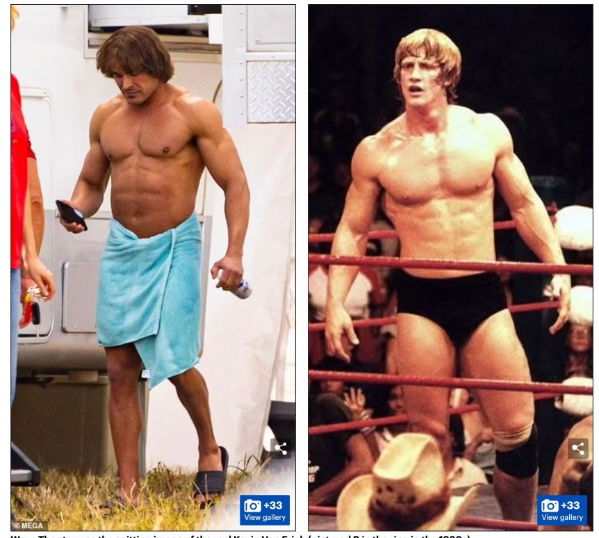El impresionante cambio físico de Zac Efron para interpretar a un luchador en su nueva película