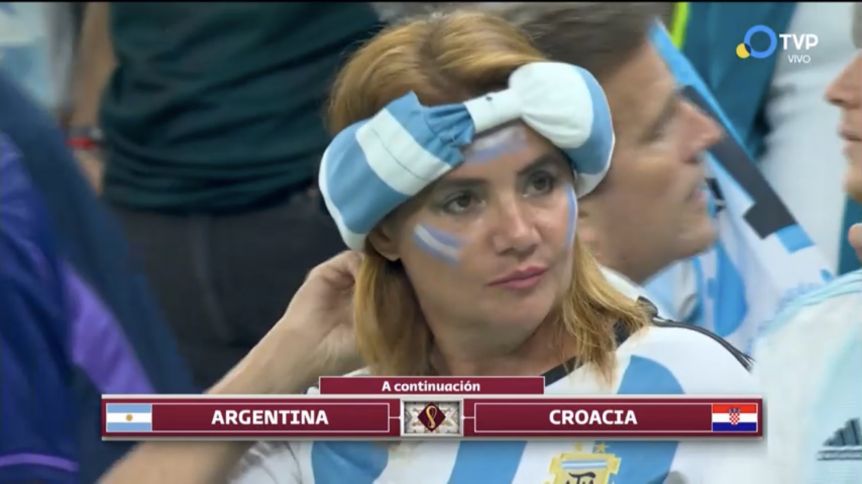 La foto de Nancy Pazos en el partido de Argentina que se hizo viral
