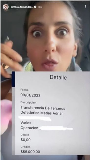 Cinthia Fernández en guerra con su ex por la cuota alimentaria