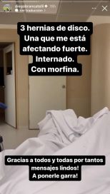 Diego Brancatelli internado y con morfina