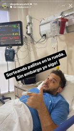 Diego Brancatelli internado y con morfina