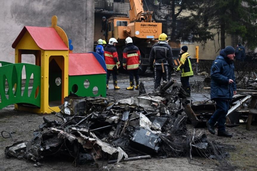Se estrelló un helicóptero en Ucrania: hay al menos 18 muertos, entre ellos el Ministro del Interior