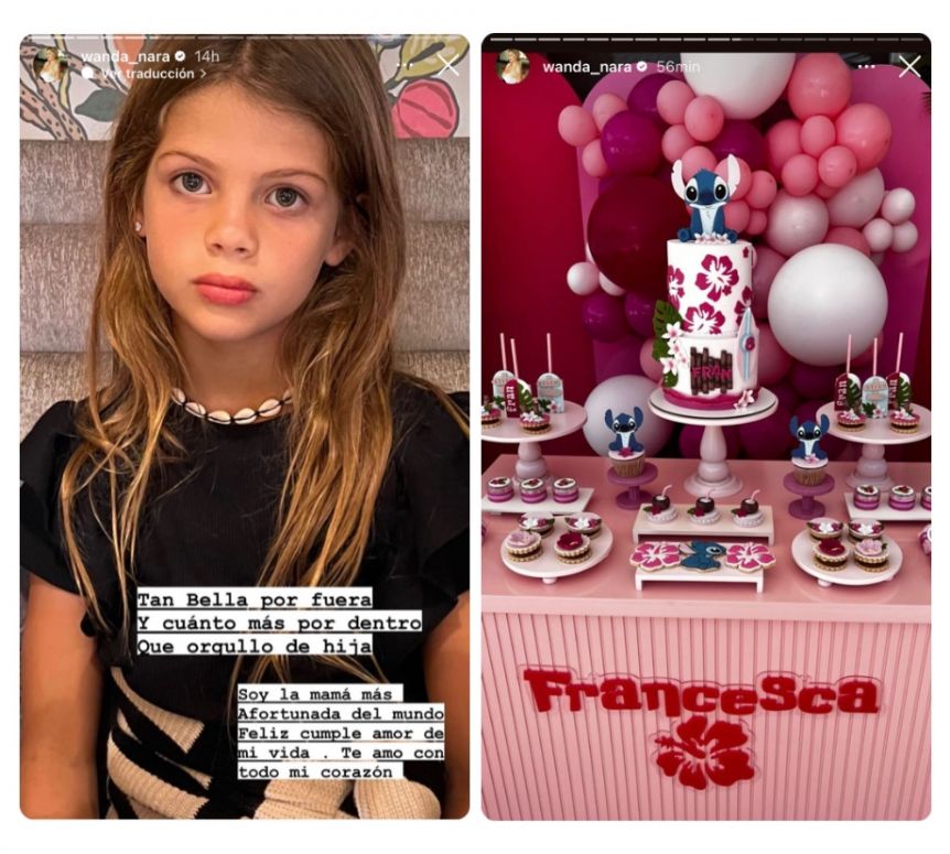 El festejo de cumpleaños de Francesca, la hija de Wanda Nara y Mauro Icardi