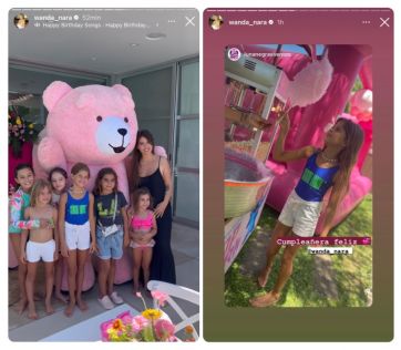 El festejo de cumpleaños de Francesca, la hija de Wanda Nara y Mauro Icardi