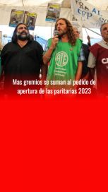 Mas gremios se suman al pedido de apertura de las paritarias 2023