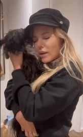 Evangelina Anderson llegó a Alemania y mostró el reencuentro con su perrita