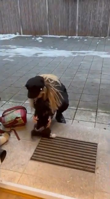 Evangelina Anderson llegó a Alemania y mostró el reencuentro con su perrita