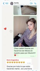 El mensaje que le envió Demichelis a Evangelina Anderson tras verla llorar en la mudanza