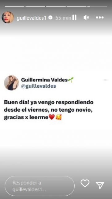 La palabra de Guillermina Valdés tras las imágenes con el jugador de Boca