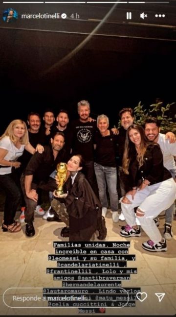 Leo Messi y Marcelo Tinelli compartieron una cena íntima con sus familias: las imágenes