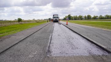 Arrieta recorrió las obras de transformación en autopista de la Ruta Nacional 3