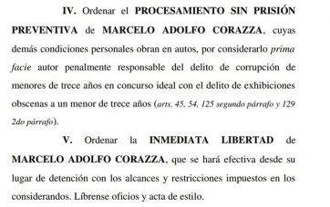 Liberaron a Marcelo Corazza: 