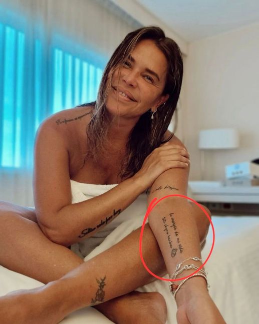 El tatuaje de Nazarena Vélez en homenaje a su nieto Salvador