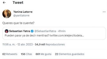 Yanina Latorre afirma que Sebastián Yatra le fue infiel a Tini