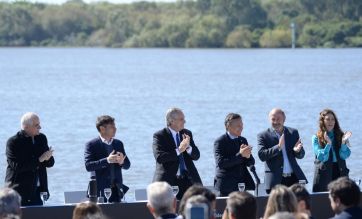 Acto sin roces ni chicanas: Alberto y Kicillof lanzaron la licitación del Canal Magdalena