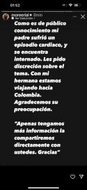 Jorge Rial fue internado en Colombia y sus hijas viajaron de urgencia