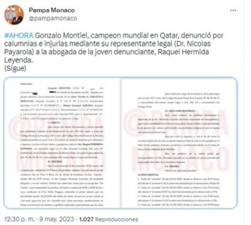 Gonzalo Montiel inició acciones legales contra la abogada que lo acusó de abuso sexual