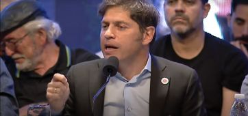 Con el apoyo de los trabajadores, Kicillof se calzó el traje de candidato